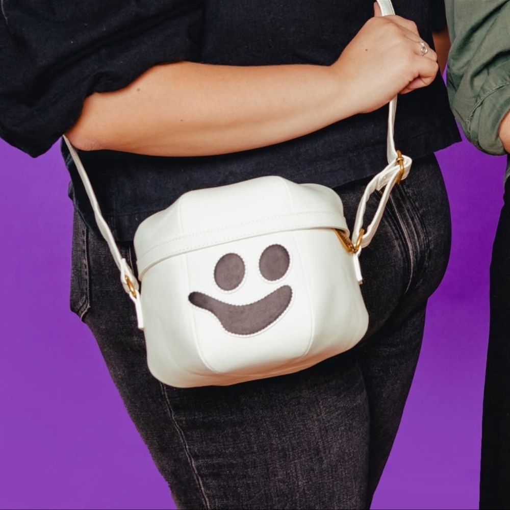 Loungefly McDonald's Halloween Happy Meal Ghost Bucket GITD Crossbody Bag